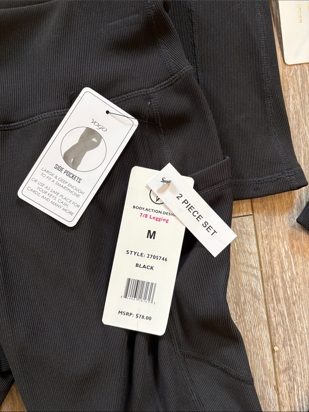 VOGO athletics Black Quarter-Zip Performance Top & Leggings Set - Picture 6 of 7